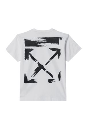 white cotton t-shirtt-shirt in cotone bianco OFF WHITE KIDS | OBAA002S26JER006100